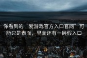 你看到的“爱游戏官方入口官网”可能只是表面，里面还有一层假入口