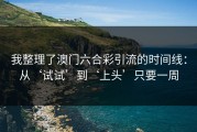 我整理了澳门六合彩引流的时间线：从‘试试’到‘上头’只要一周