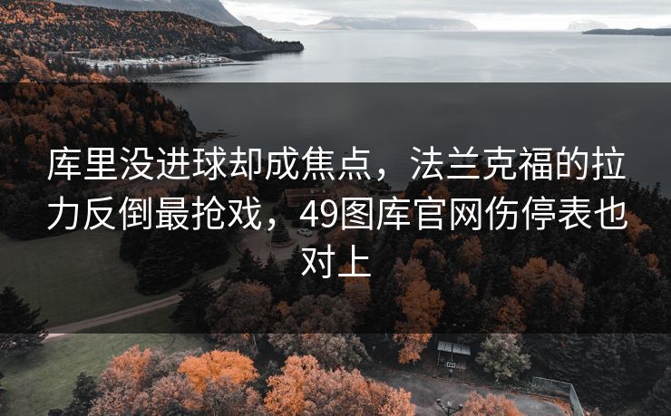 库里没进球却成焦点，法兰克福的拉力反倒最抢戏，49图库官网伤停表也对上