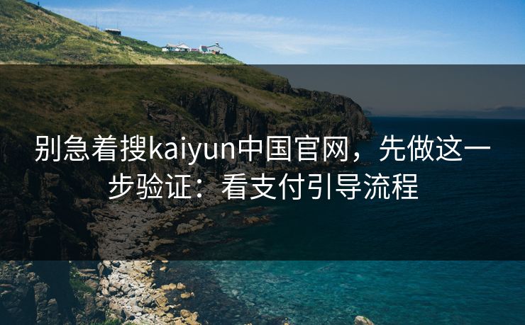 别急着搜kaiyun中国官网，先做这一步验证：看支付引导流程